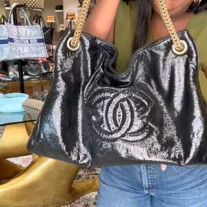 Chanel Rodeo Shoulder Bag with Gold Chain